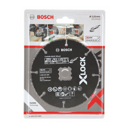 Bosch X-LOCK Carbide Multiwheel Disque à tronçonner K125x1x22,23mm (2608619284)