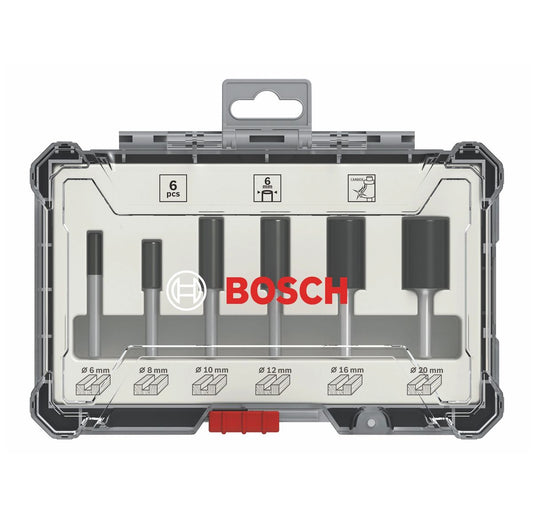 Bosch Nutfräser Set 6tlg. 6/8/10/12/16/20mm ( 2607017465 ) 6mm Schaft