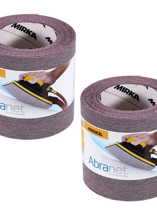 Mirka ABRANET 2x rouleau de papier de verre 115mm x 10m P180 rouleau de ponçage Velcro (2x 545BY001183R)