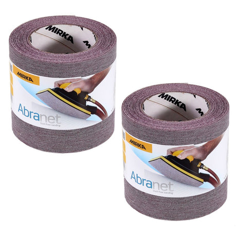 Mirka ABRANET 2x rouleau de papier de verre 115mm x 10m P180 rouleau de ponçage Velcro (2x 545BY001183R)