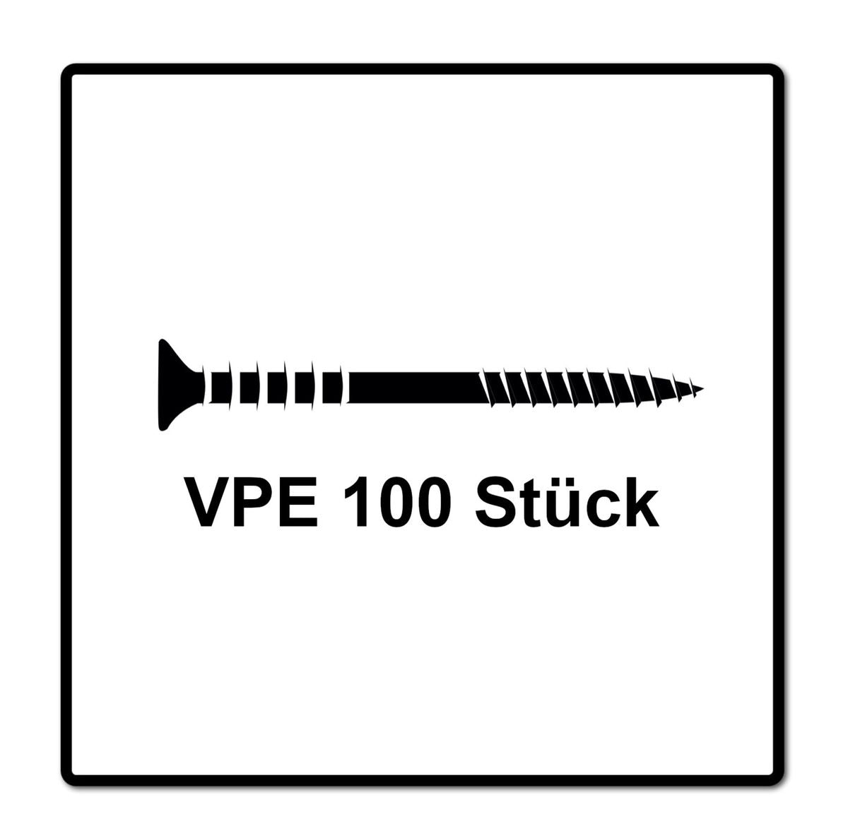 SPAX Vis de réglage tête plate 6.0x90 mm - 100 pièces T-STAR Plus 4Cut WIROX  (161010600903)