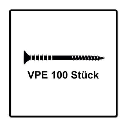 SPAX Vis de réglage tête plate 6.0x90 mm - 100 pièces T-STAR Plus 4Cut WIROX  (161010600903)