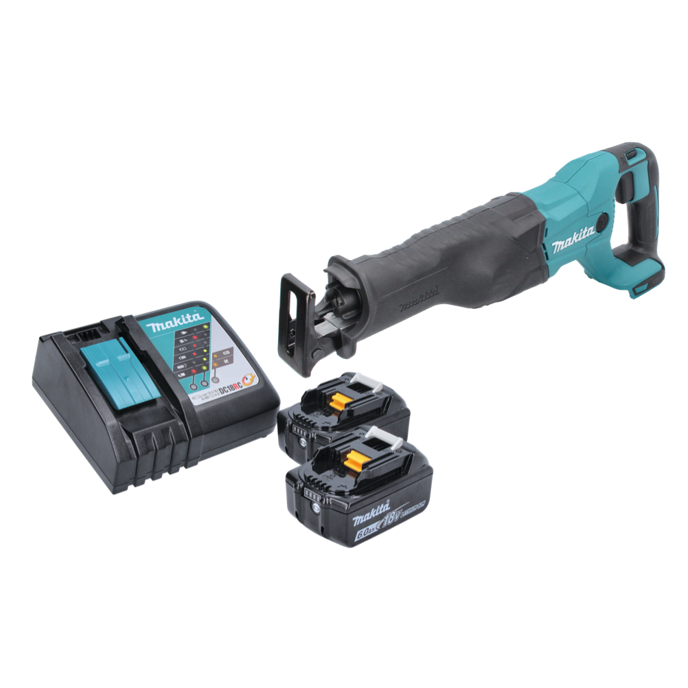 Makita DJR 186 RG Akku Reciprosäge Säbelsäge 18 V + 2x Akku 6,0 Ah + Ladegerät - Toolbrothers