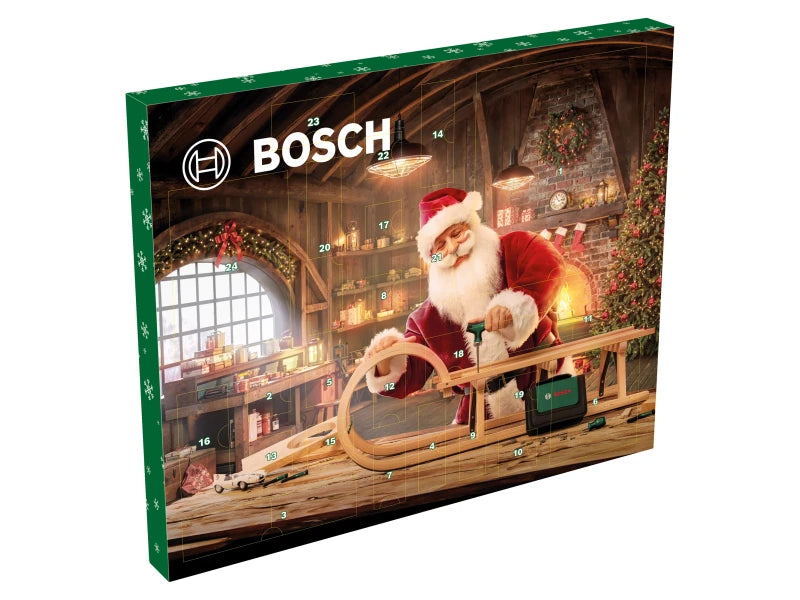 Bosch Hand Tool Calendrier de l'Avent 2024, 33 pièces (jeu d'outils avec tournevis à cliquet, poignée en T, tournevis de précision, tournevis à embouts trapus, accessoires, tire-bouchon, sac)