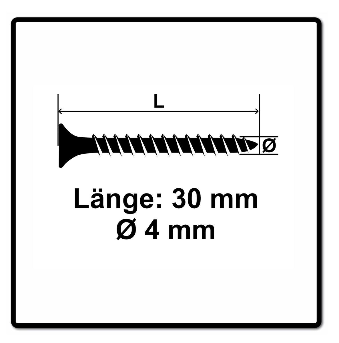 Vis pour panneaux d'aggloméré Fischer Power-Fast II FPF II 4,0x30 mm 1000 pièces (670154) tête fraisée avec filetage complet Torx, galvanisées, passivée bleue