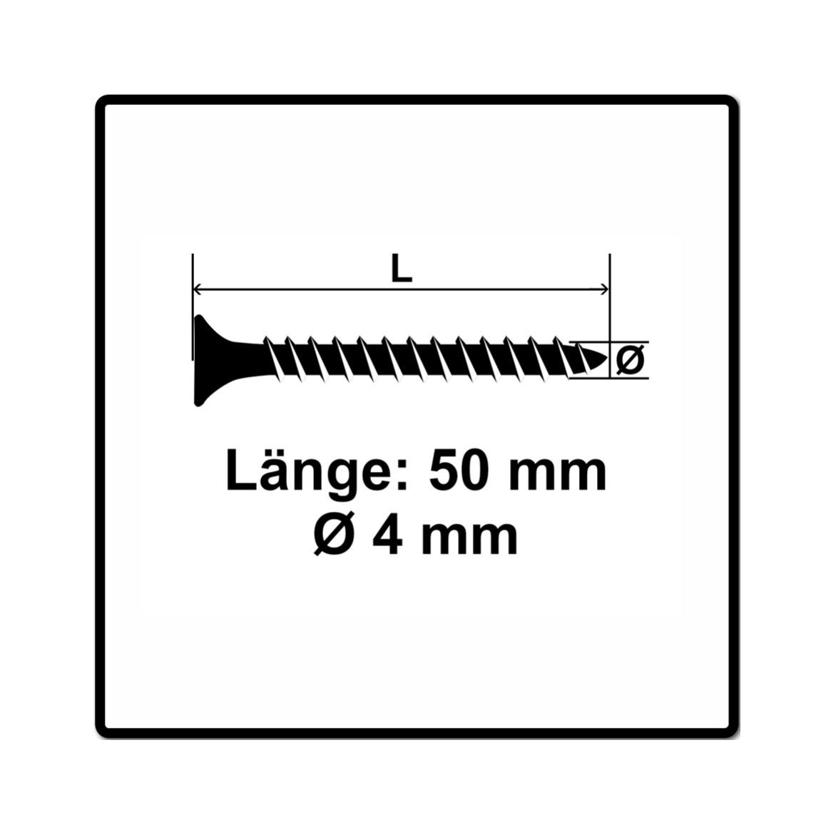 Vis pour panneaux d'aggloméré Fischer Power-Fast II FPF II 4,0x50 mm 500 pièces (670163) tête fraisée avec filetage complet Torx, galvanisées, passivée bleue