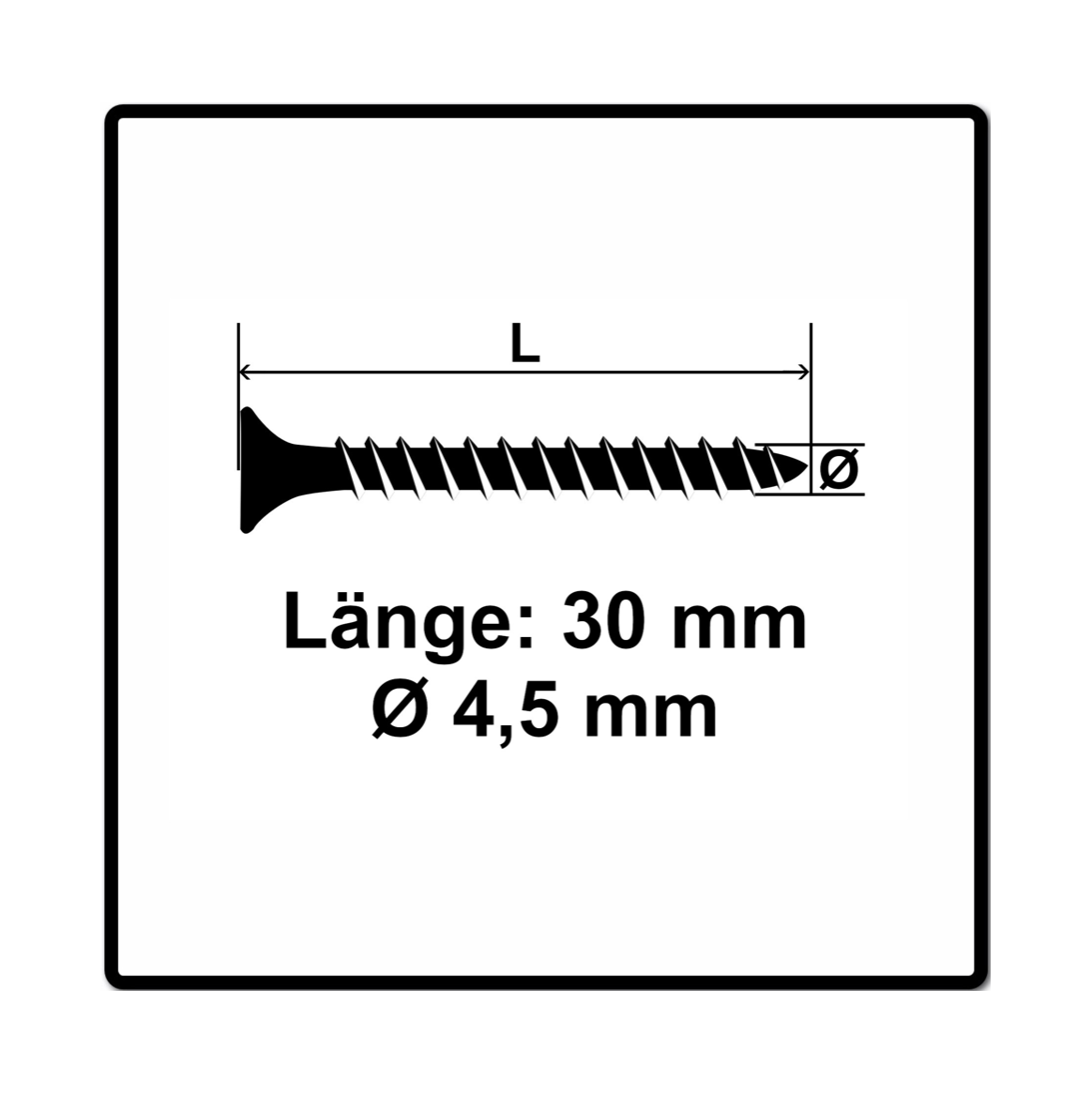 Vis pour panneaux d'aggloméré Fischer Power-Fast II FPF II 4,5x30 mm 200 pièces (670256) tête fraisée avec filetage complet Torx, galvanisées, passivée bleue