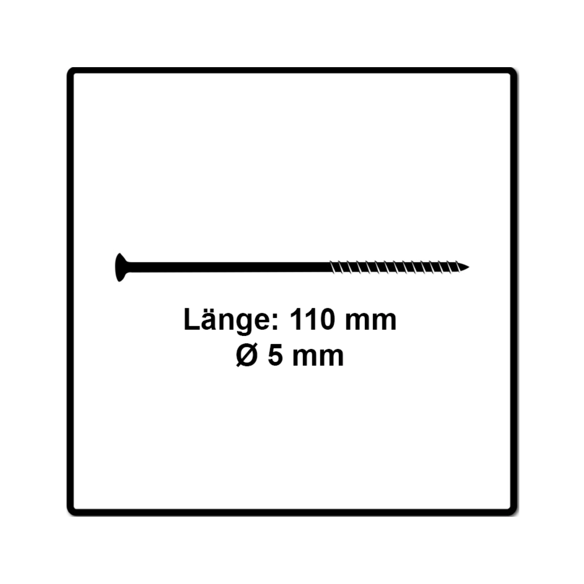 Fischer Power-Fast II FPF II Spanplattenschraube 5,0x110 mm 50 Stück ( 670673 ) Senkkopf mit Torx Teilgewinde galvanisch verzinkt, blau passiviert - Toolbrothers