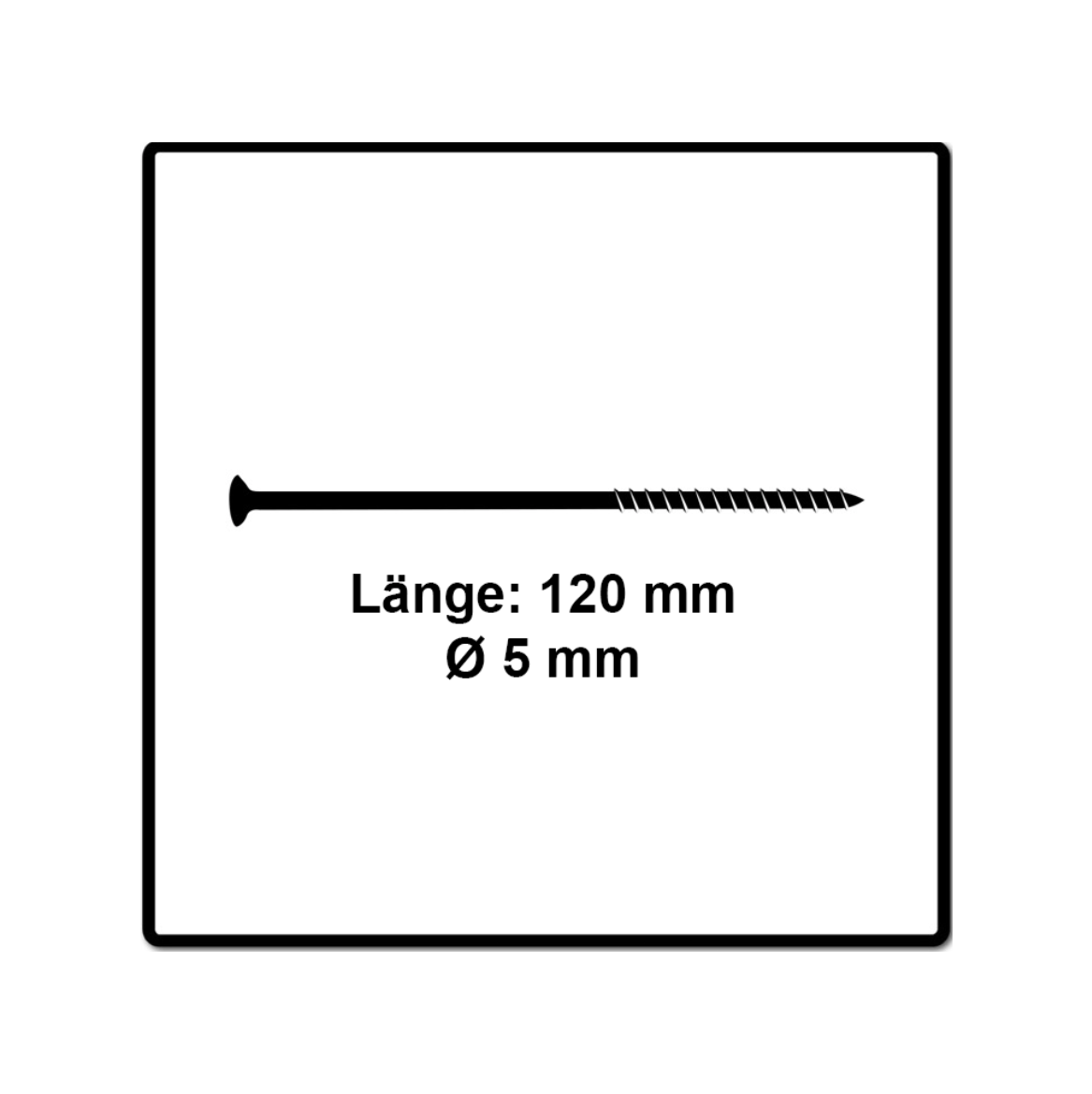 Fischer Power-Fast II FPF II Vis à bois aggloméré 5,0x120mm, 200 pcs., tête fraisée, empreinte Torx, filetage partiel, zingué et passivé bleu (670369)