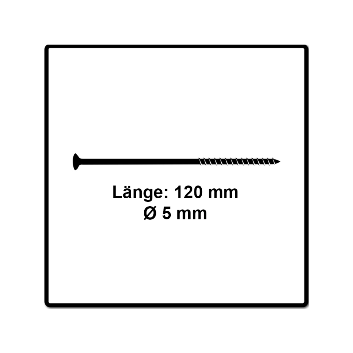 Fischer Power-Fast II FPF II Spanplattenschraube 5,0x120 mm 50 Stück ( 670674 ) Senkkopf mit Torx Teilgewinde galvanisch verzinkt, blau passiviert - Toolbrothers