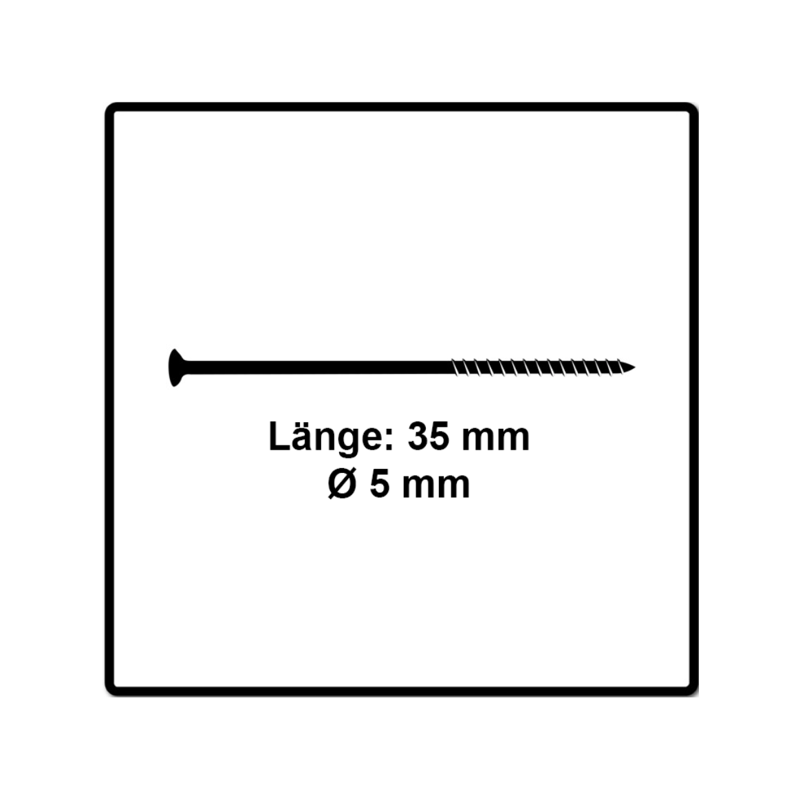 Fischer Power-Fast II FPF II Vis à bois aggloméré 5,0x35mm, 200 pcs. Tête fraisée avec empreinte Torx, filetage partiel, zingué et passivé bleu (670370)