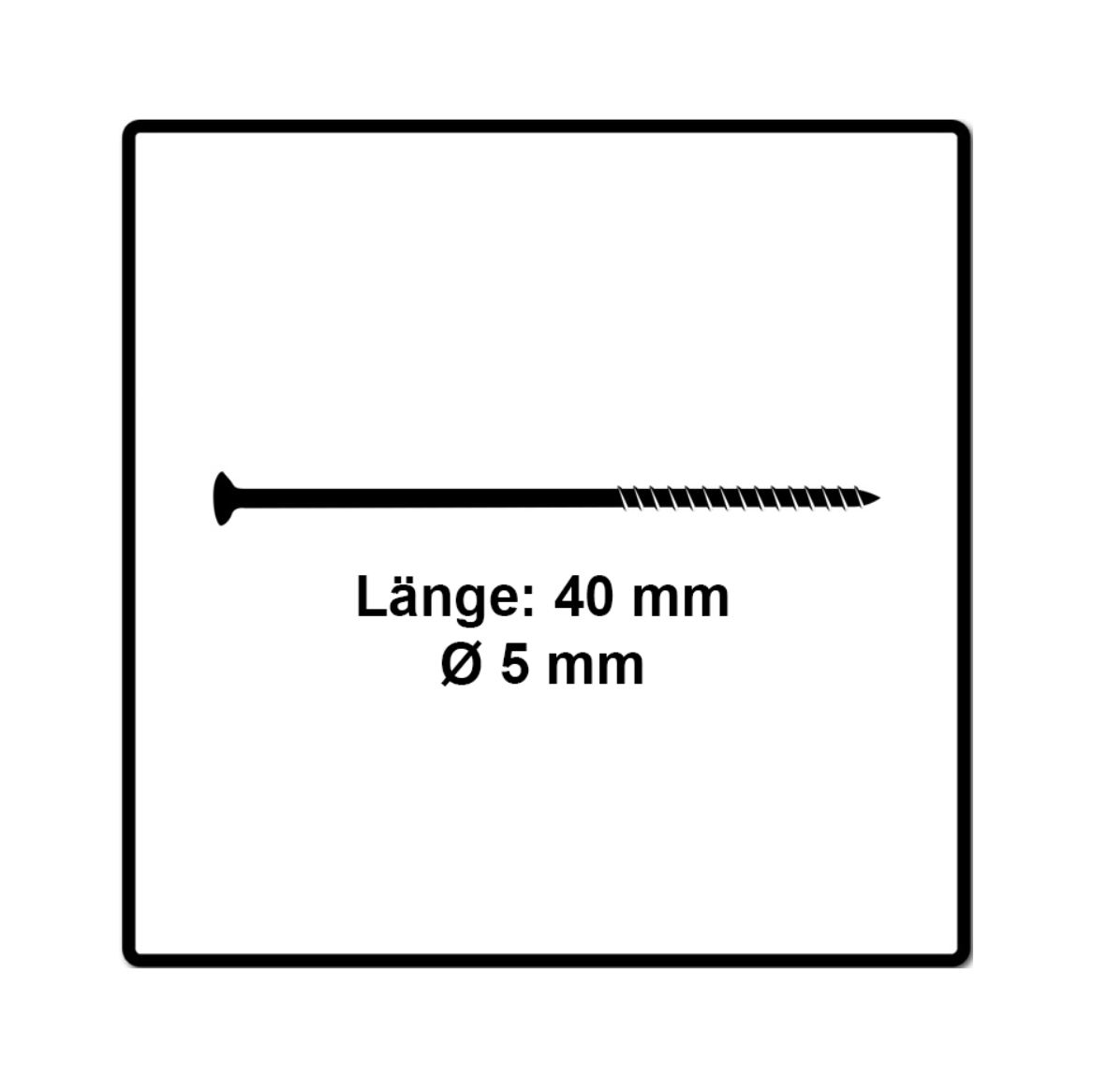 Fischer Power-Fast II FPF II Vis à bois aggloméré 5,0x40mm, 200 pcs. Tête fraisée avec empreinte Torx, filetage partiel, zingué et passivé bleu (670372)