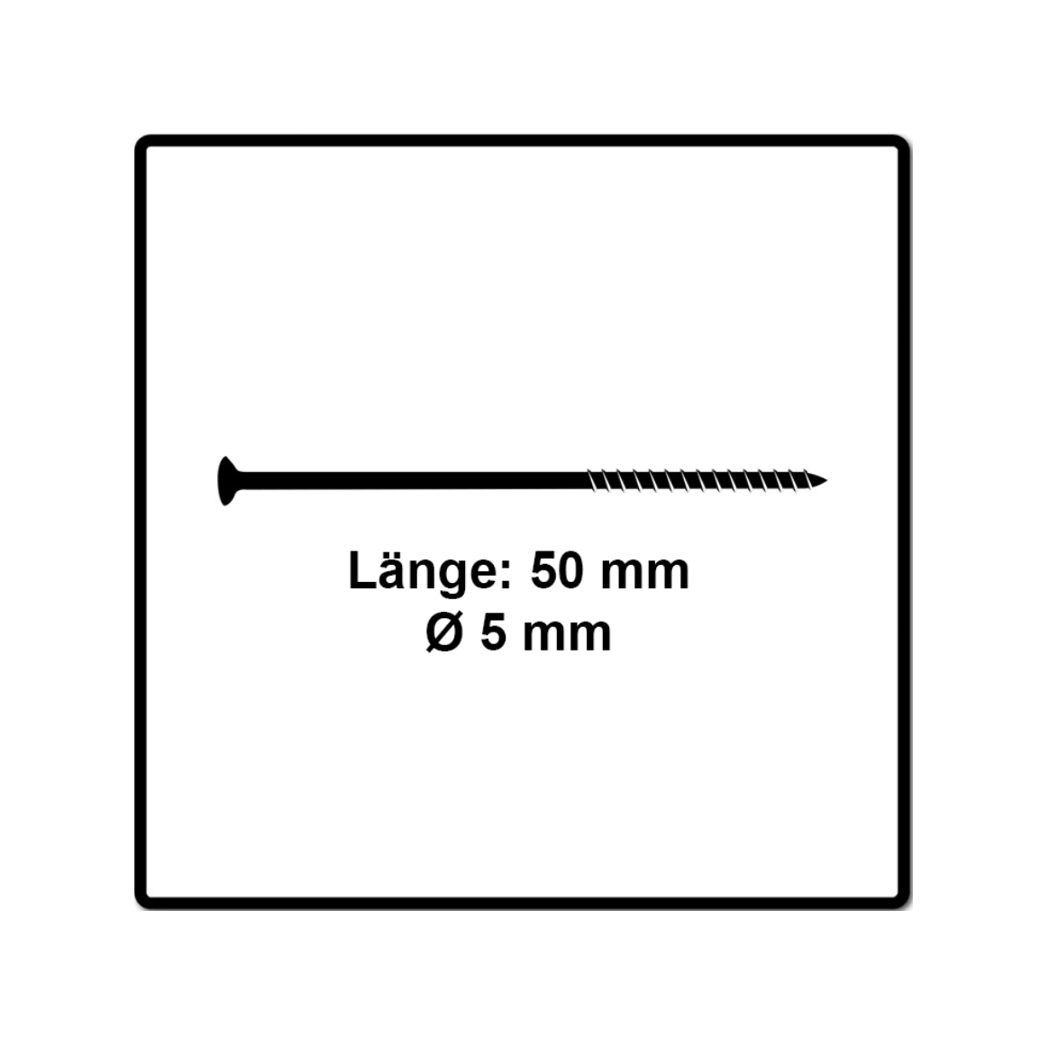 Fischer Power-Fast II FPF II Vis à bois aggloméré 5,0x50mm, 200 pcs. Tête fraisée avec empreinte Torx, filetage partiel, zingué et passivé bleu (670376)