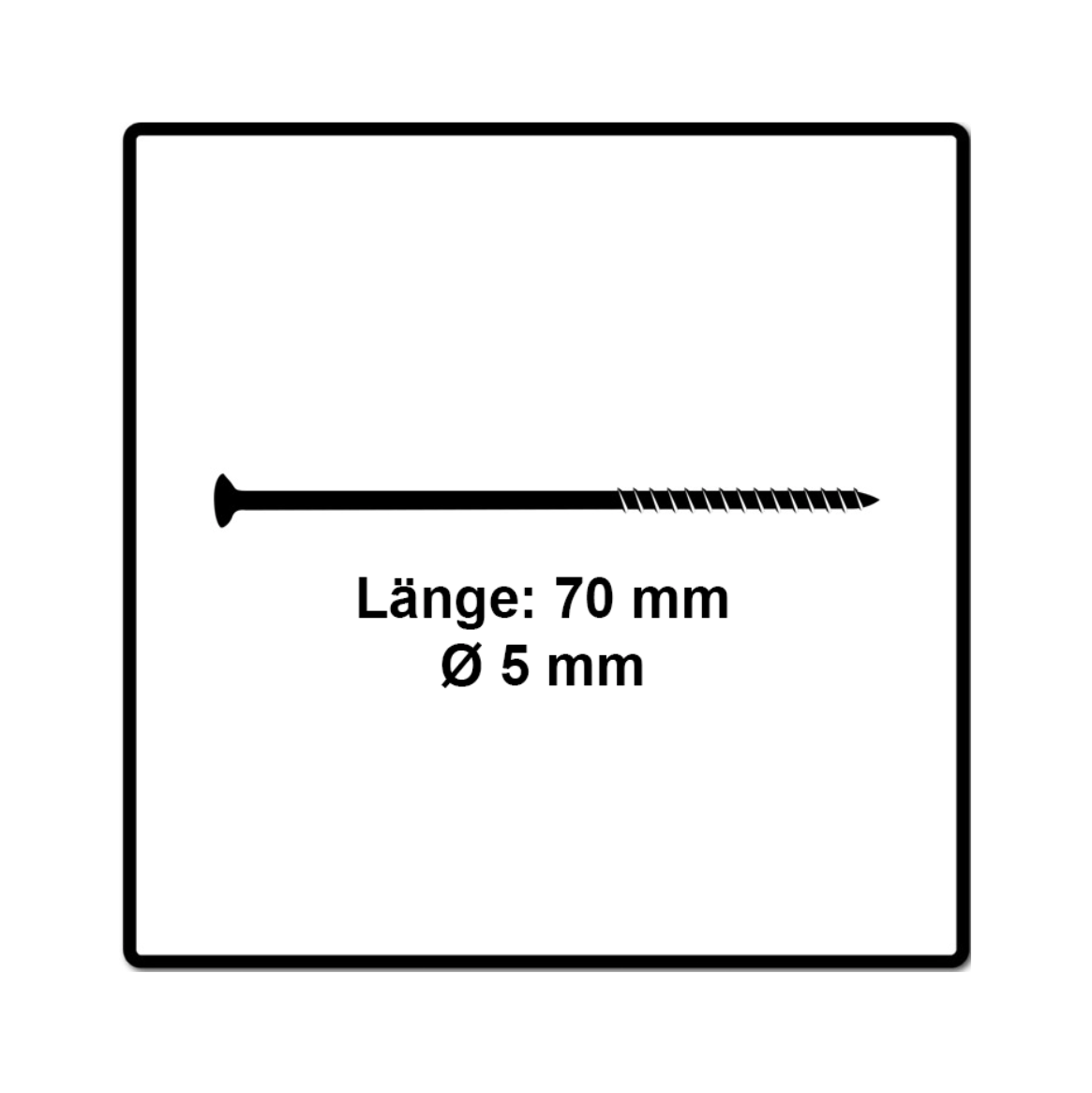 Fischer Vis pour panneaux de particules Power-Fast II FPF II 5.0x70 mm - 100 pièces (670380) tête fraisée + Filetage partiel Torx, galvanisée, passivée bleue