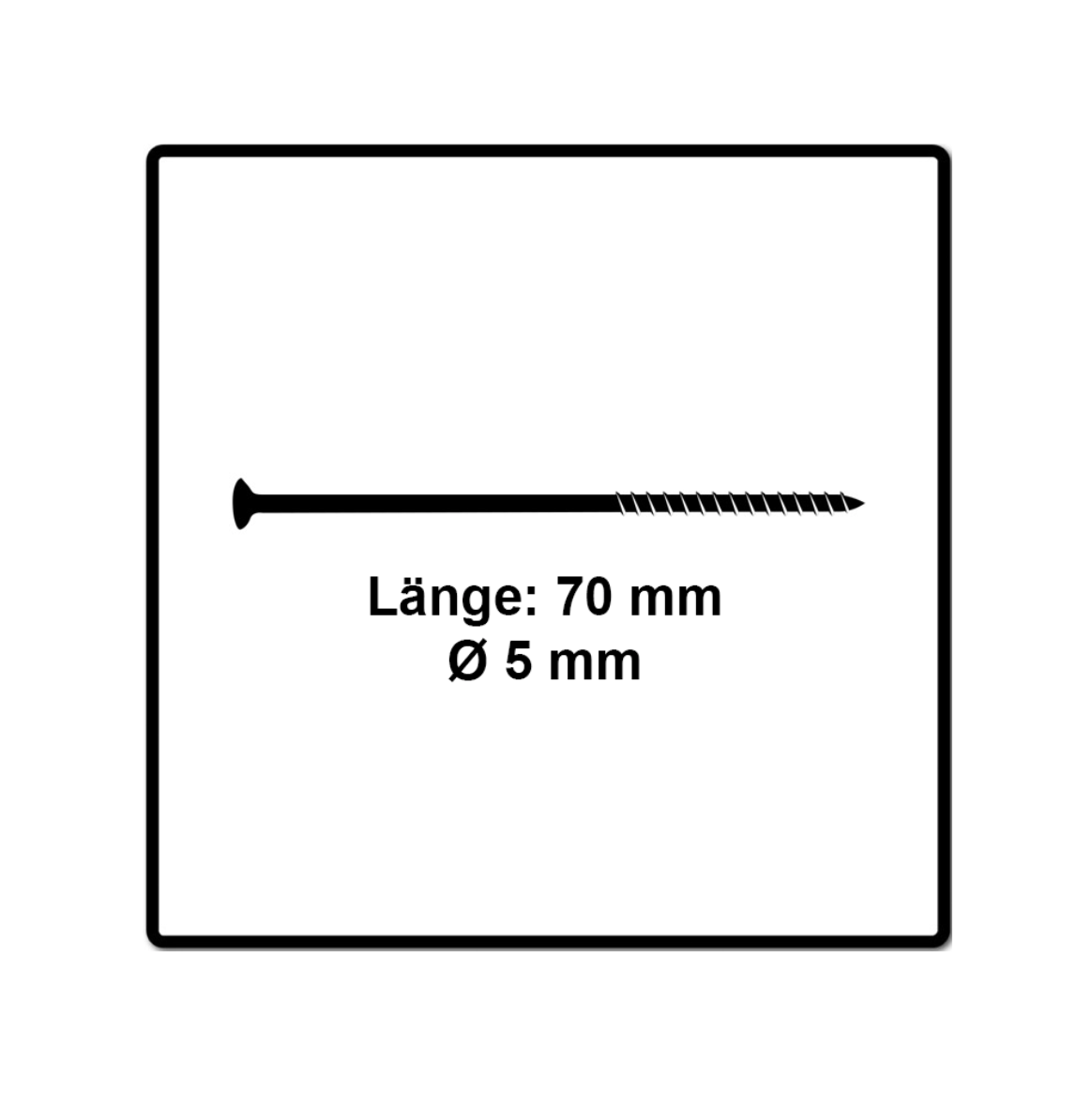 Fischer Vis pour panneaux de particules Power-Fast II FPF II 5.0x70 mm - 200 pièces (670381) tête fraisée + Filetage partiel Torx, galvanisée, passivée bleue