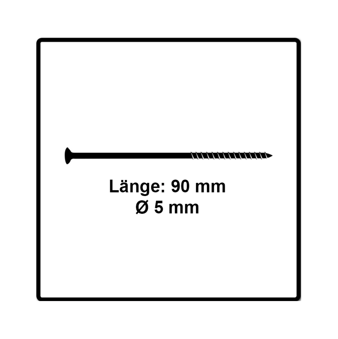 Fischer Vis pour panneaux de particules  Power-Fast II FPF II 5.0x90 mm - 200 pièces (670385) tête fraisée + Filetage partiel Torx, galvanisée, passivée bleue