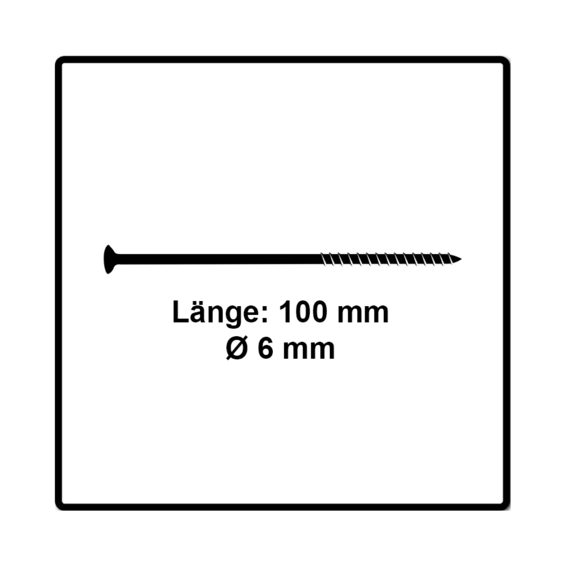 Fischer Vis pour panneaux de particules Power-Fast II FPF II 6.0x100 mm - 100 pièces (670457) tête fraisée + Filetage partiel Torx, galvanisée, passivée bleue