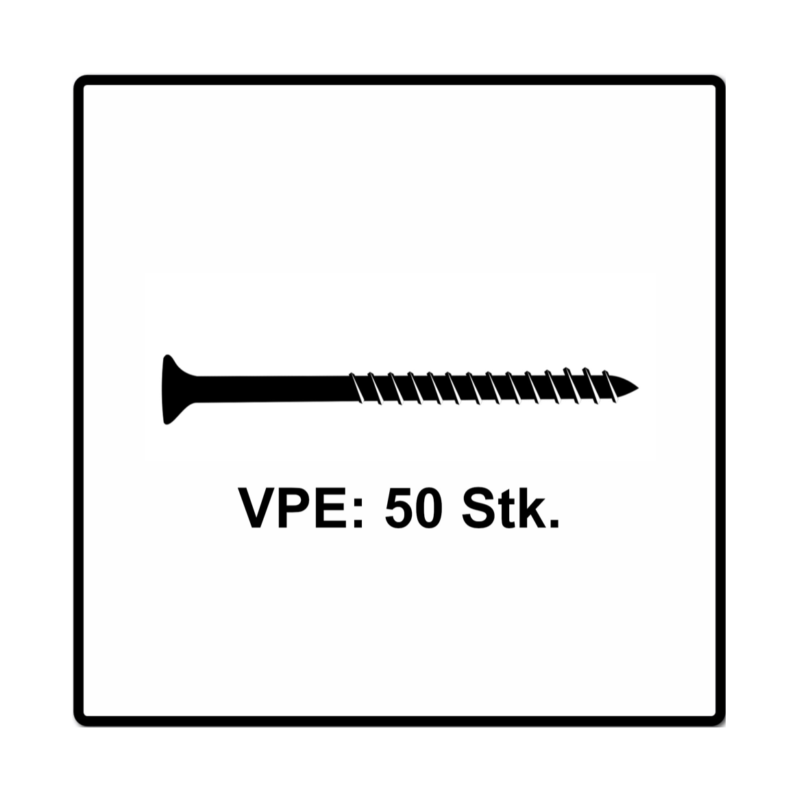 Fischer Power-Fast II FPF II Vis à bois aggloméré 6,0x110 mm, 50 pcs., tête fraisée, empreinte Torx, filetage total, zingué et passivé bleu ( 670689 )