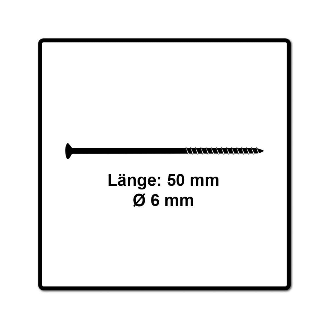 Fischer Vis pour panneaux de particules Power-Fast II FPF II 6.0x50 mm - 100 pièces (670478) tête fraisée + Filetage partiel Torx, galvanisée, passivée bleue