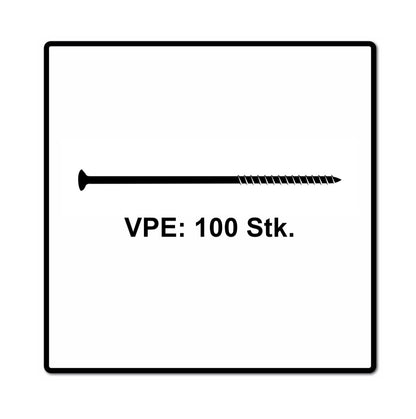 Fischer Vis pour panneaux de particules Power-Fast II FPF II 6.0x50 mm - 100 pièces (670478) tête fraisée + Filetage partiel Torx, galvanisée, passivée bleue