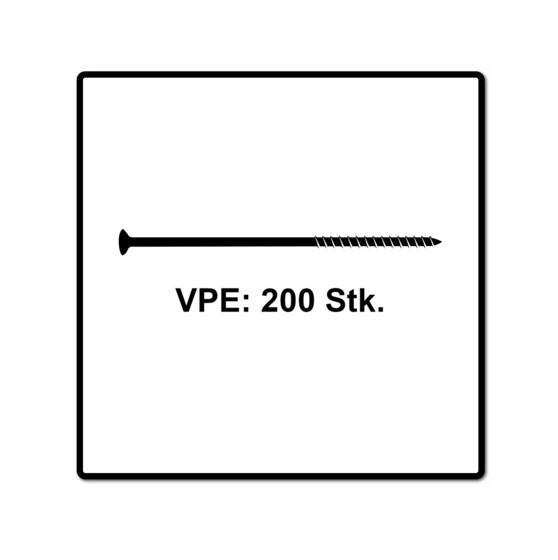 Fischer Vis pour panneaux de particules Power-Fast II FPF II 6.0x60 mm - 200 pièces (670482) tête fraisée + Filetage partiel Torx, galvanisée, passivée bleue