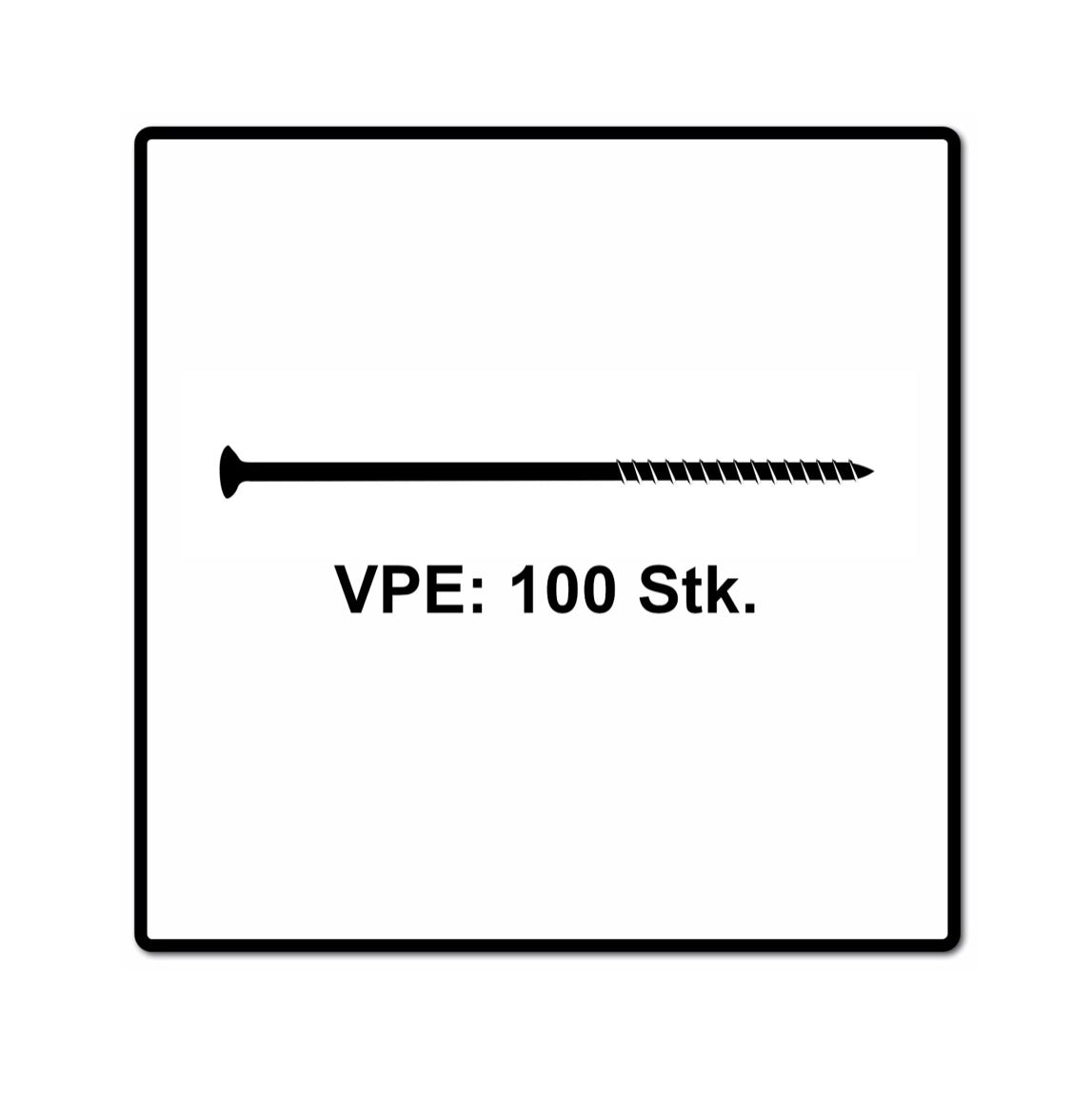 Fischer Vis pour panneaux de particules Power-Fast II FPF II 6.0x70 mm - 100 pièces (670483) tête fraisée + Filetage partiel Torx, galvanisée, passivée bleue