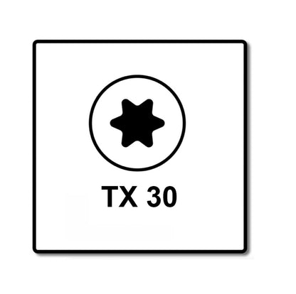 Fischer Vis pour panneaux de particules Power-Fast II FPF II 6.0x70 mm - 200 pièces (670484) tête fraisée + Filetage partiel Torx, galvanisée, passivée bleue