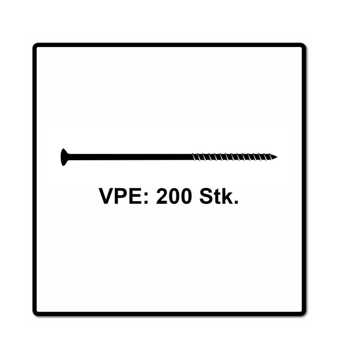 Fischer Vis pour panneaux de particules Power-Fast II FPF II 6.0x70 mm - 200 pièces (670484) tête fraisée + Filetage partiel Torx, galvanisée, passivée bleue