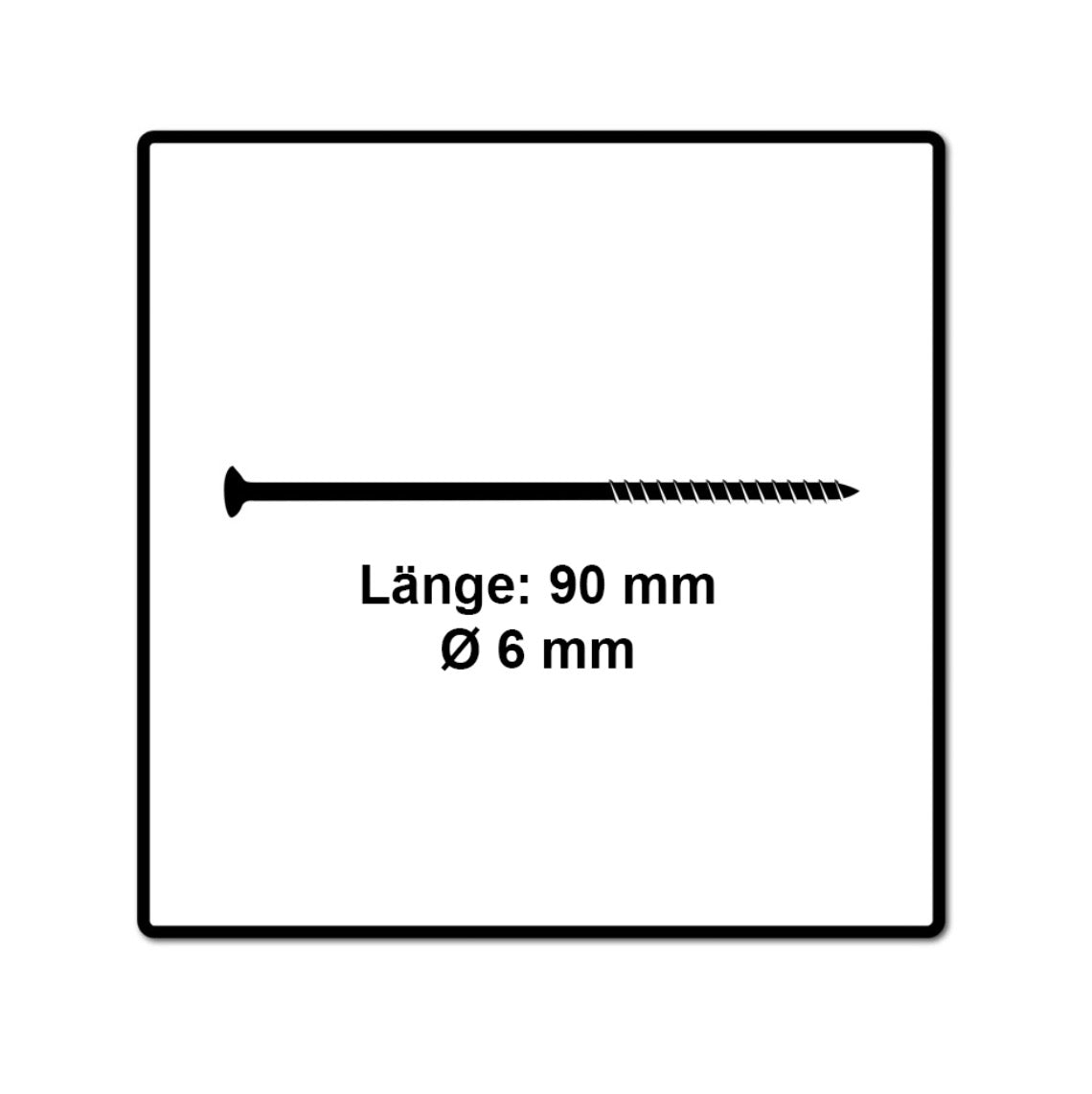 Fischer Vis pour panneaux de particules Power-Fast II FPF II 6.0x90 mm - 200 pièces (670647) tête fraisée + Filetage partiel Torx, zinguée, passivée bleue