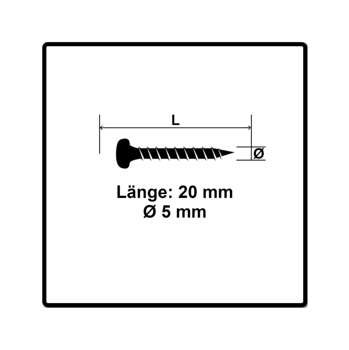 Fischer Power-Fast II FPF II Vis à bois aggloméré 5,0x20 mm, 200 pcs., tête ronde, empreinte Torx, filetage total, zingué et passivé bleu ( 670435 )