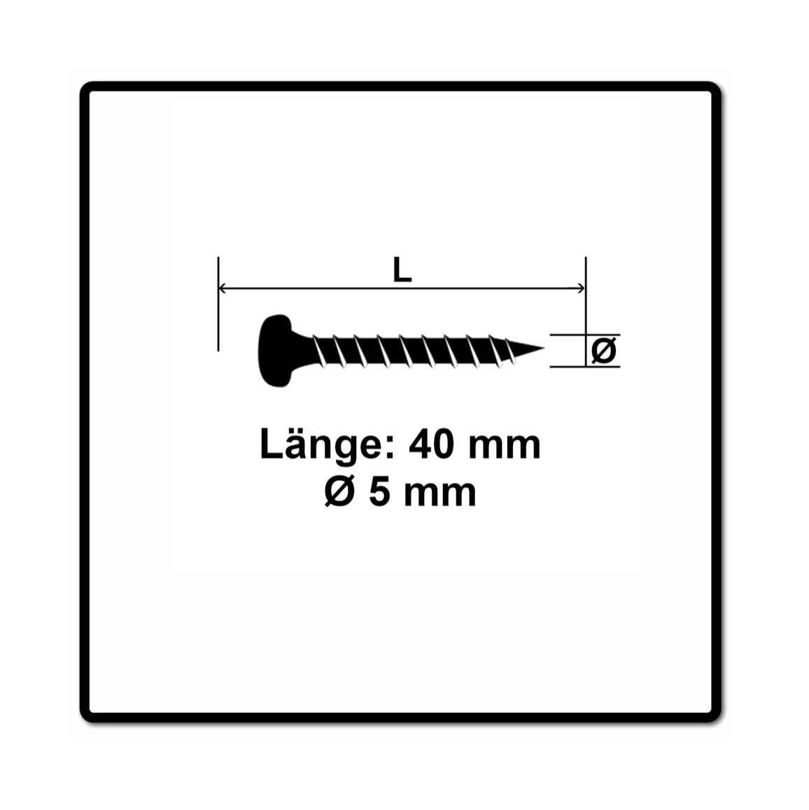 Fischer Power-Fast II FPF II Vis à bois aggloméré 5,0x40mm, 100 pcs. Pan Head avec empreinte Torx, filetage total, zingué et passivé bleu (670438)