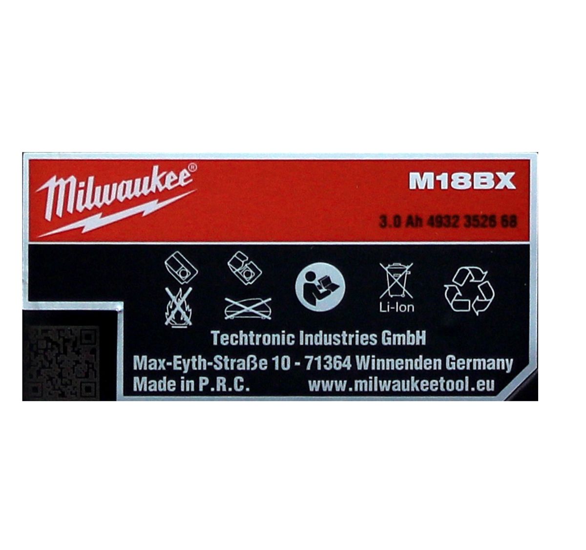 Kit de démarrage à batterie Milwaukee 18V avec 2x batterie M18 BX B3 3,0Ah (2x 4932352668)