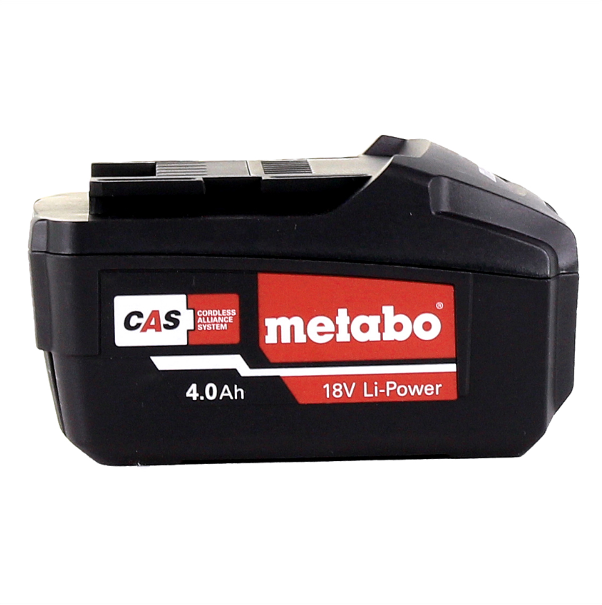 Metabo Set de batterie : 2x Batteries Li-Power 4,0 Ah 18 V CAS Li-Ion - indicateur de capacité de charge (2x 625591000)