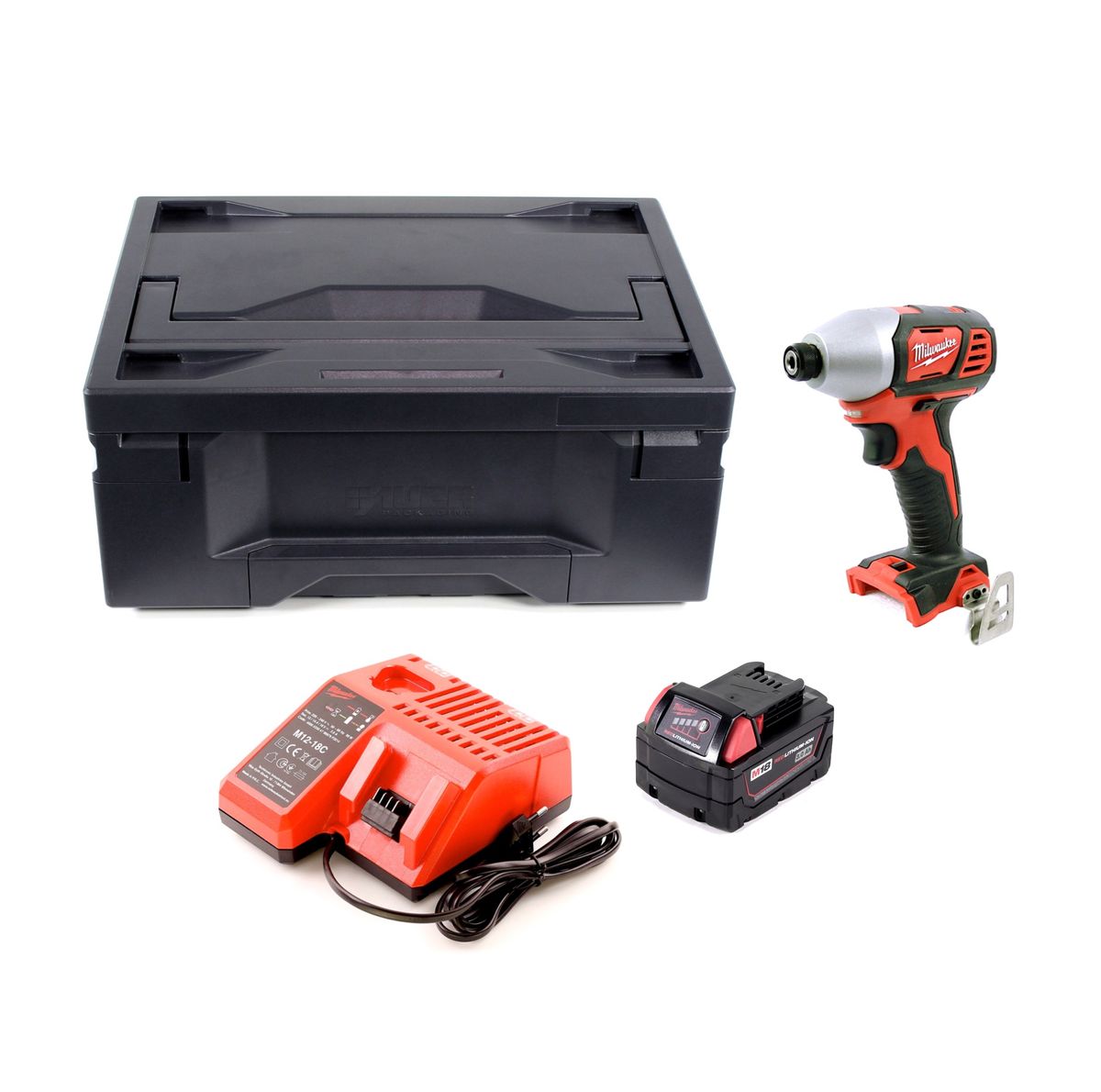 Milwaukee M18 BID-301M Akku Schlagschrauber 18V 180Nm 1/4" + 1x Akku 3,0Ah + Ladegerät + M-Box