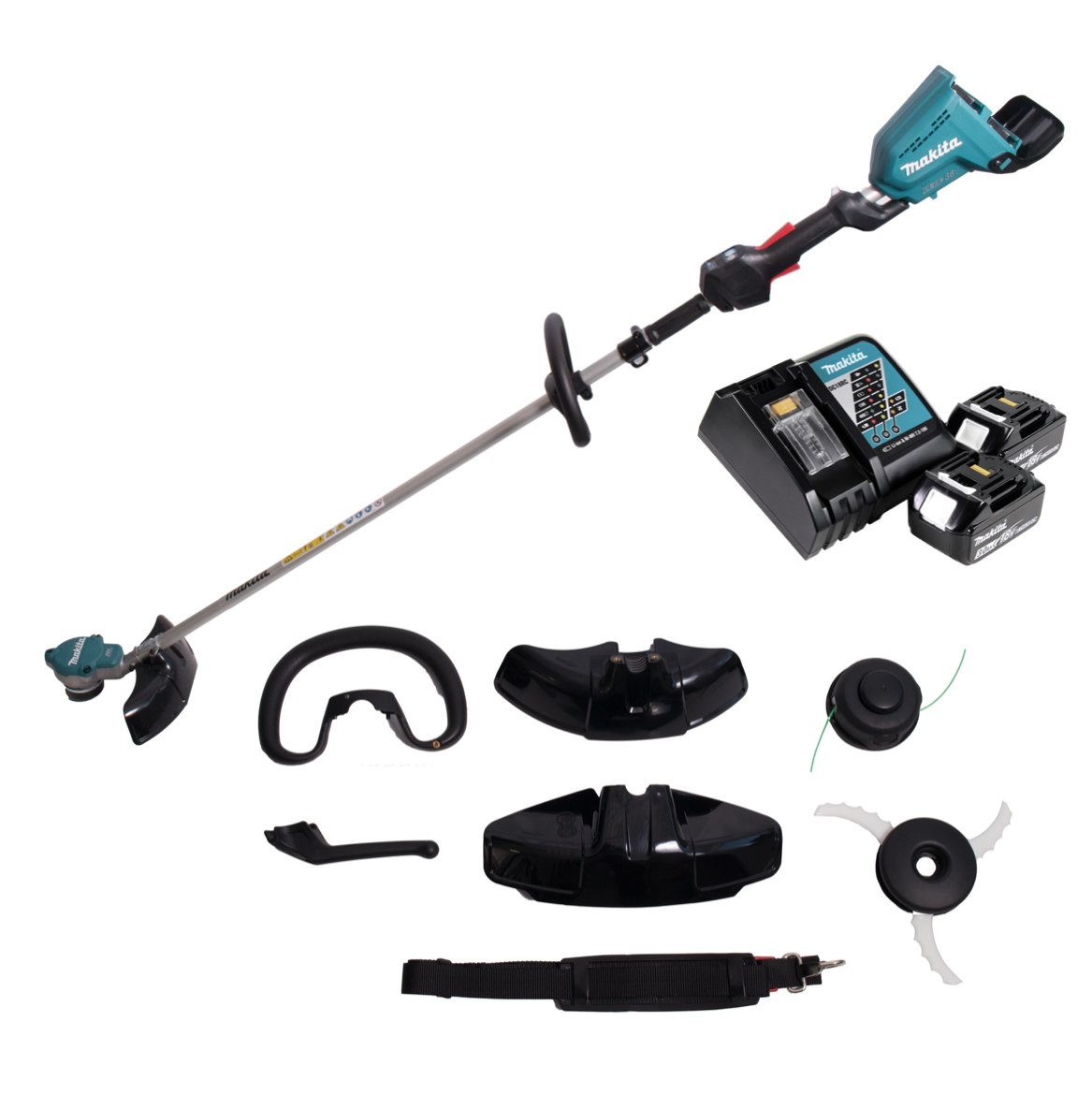 Makita DUR 368 LRF2 coupe-herbe à batterie 36V (2x18V) brushless + 2x batterie 3,0Ah + chargeur