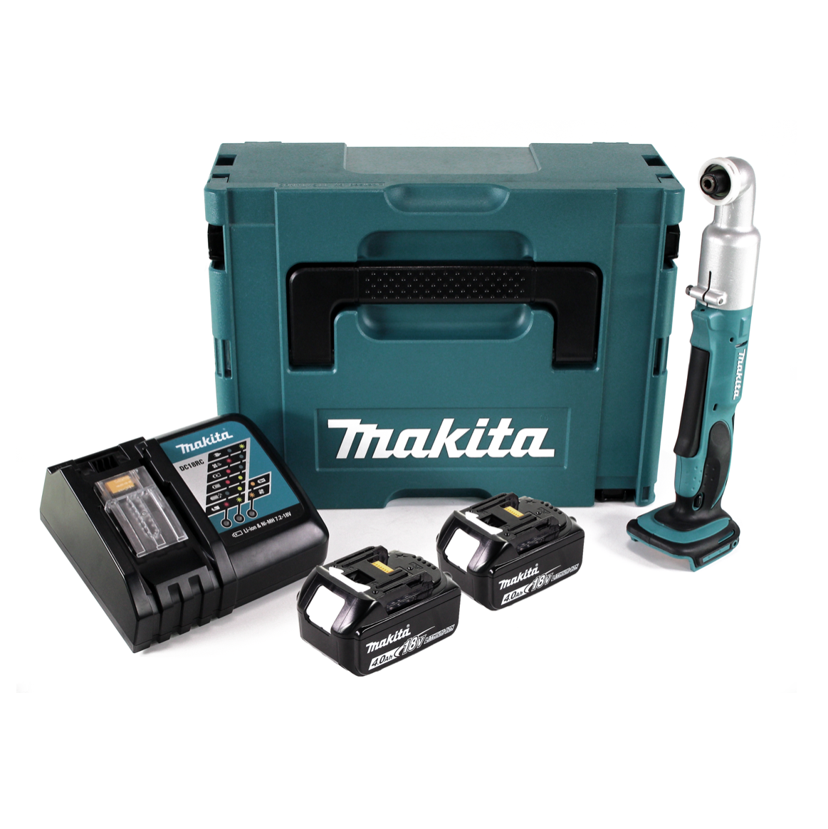 Makita DTL 061 RMJ Clé à chocs angulaire sur batterie 18V 1/4" 60Nm + 2x batterie 4,0Ah + chargeur + Makpac