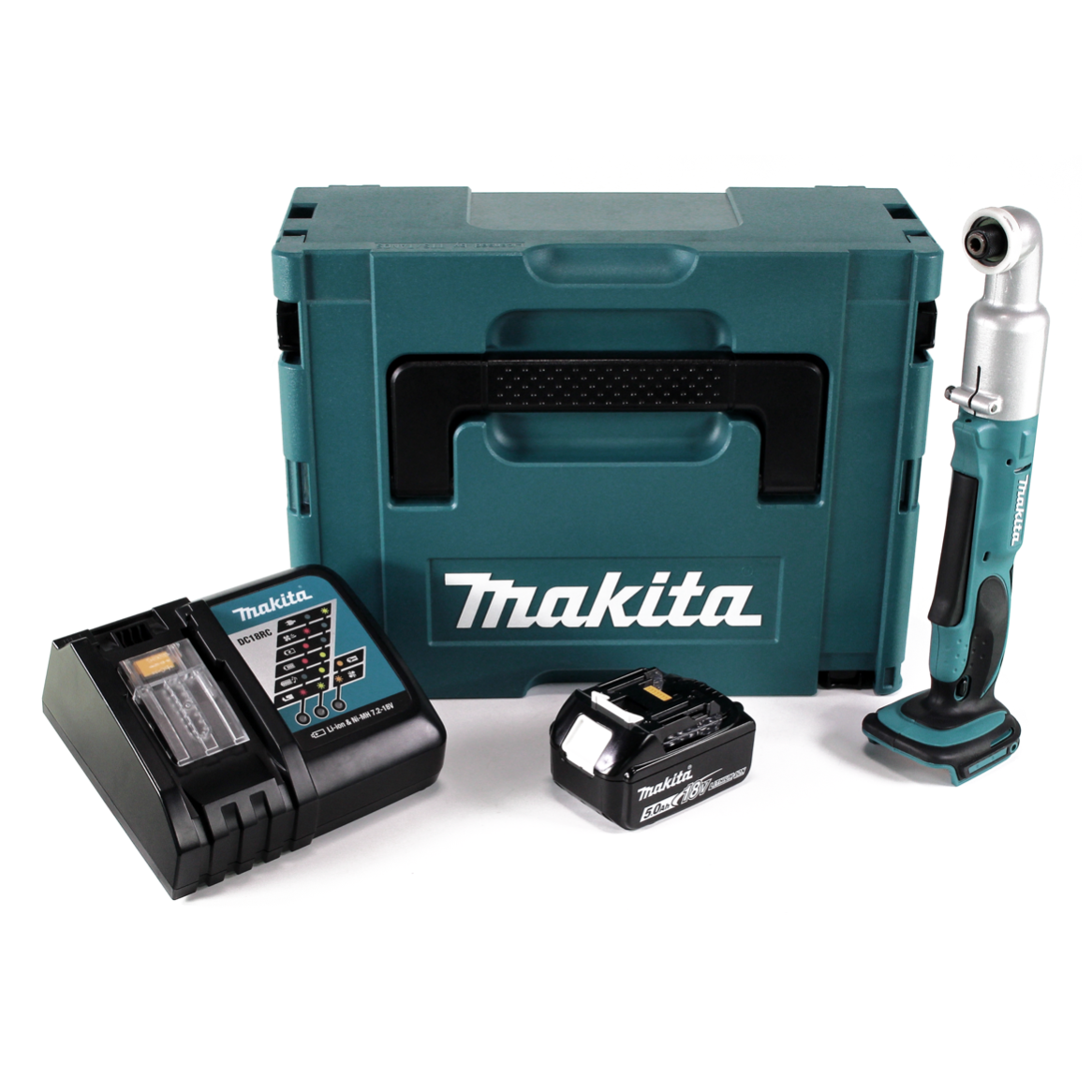 Makita DTL 061 RT1J Visseuse d'angle à chocs sans fil 18V 1/4" 60Nm + 1x Batterie 5.0 Ah + Chargeur + Coffret Makpac