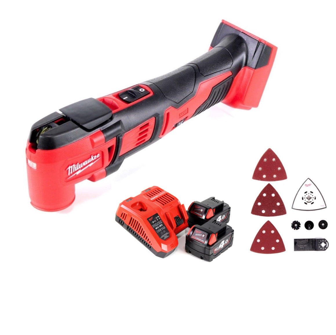 Outil multifonction Milwaukee M18 BMT-402C sur batterie 18V (4933446203) + 2x batterie 4,0Ah + chargeur