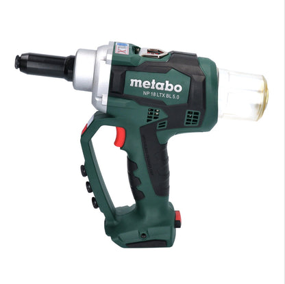 Metabo NP 18 LTX BL 5.0 Akku Blindnietpistole 18 V 10 kN Brushless + 2x Akku 5,5 Ah + Ladegerät + metaBOX