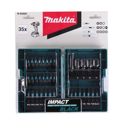 Makita B-66880 Bit und Bohrer Set Impact Black 35 tlg. S2 Stahl + Koffer - Toolbrothers