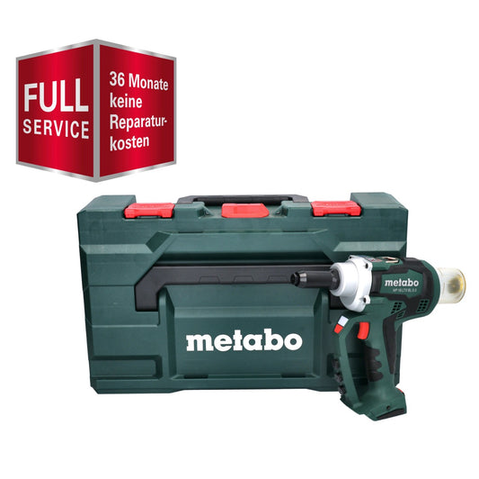 GRATIS 3 Jahre Full Service Rundum Schutz Metabo NP 18 LTX BL 5.0 Akku Blindnietpistole 18 V 10 kN Brushless ( 619002840 ) + metaBOX - ohne Akku, ohne Ladegerät