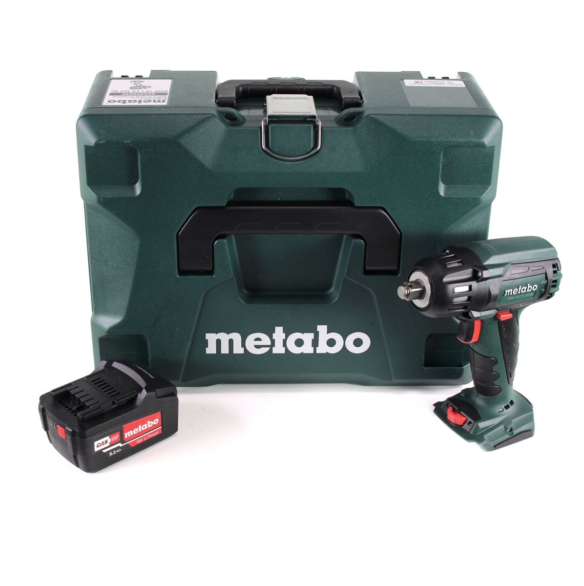 Metabo SSW 18 LTX 400 BL Akku Schlagschrauber 18 V 400 Nm 1/2" Brushless + 1x Akku 5,2 Ah + metaBOX - ohne Ladegerät