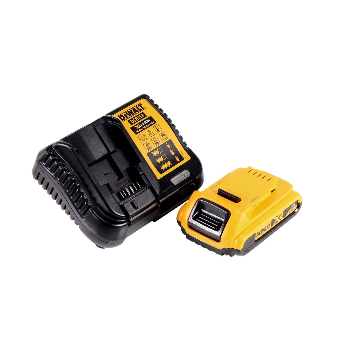 Radio à batterie DeWalt DCR 027 D1 DAB+ 10,8-18,0 V + 1x batterie 2,0 Ah + chargeur