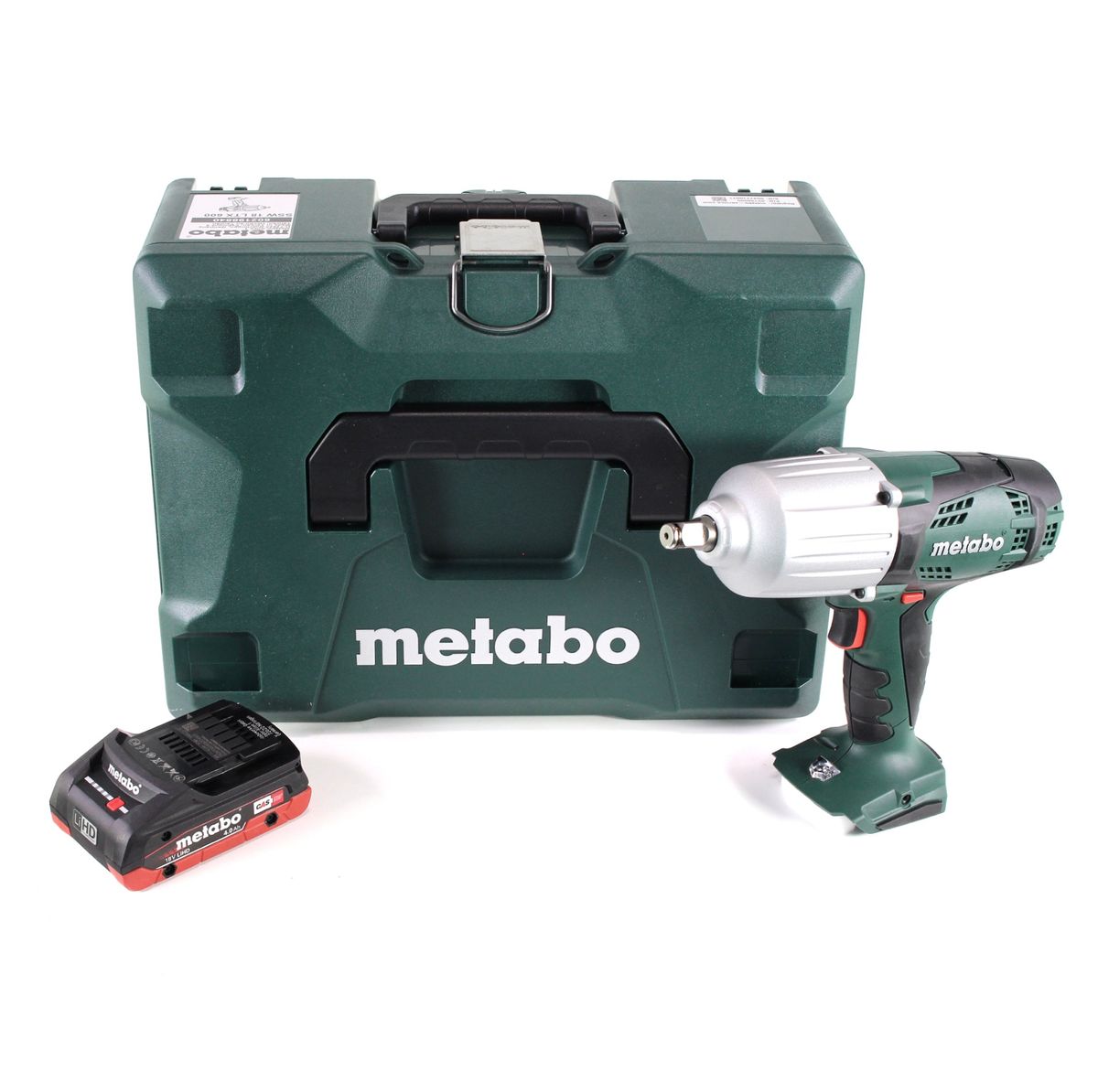 Clé à chocs sans fil Metabo SSW 18 LTX 600 18 V 600 Nm 1/2" + 1x batterie LiHD 4,0 Ah + MetaLoc - sans chargeur