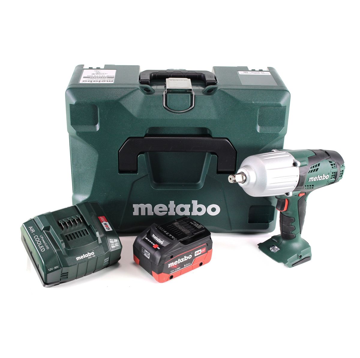 Visseuse à chocs sans fil Metabo SSW 18 LTX 600 18 V 600 Nm 1/2" + 1x batterie LiHD 8,0 Ah + chargeur + MetaLoc