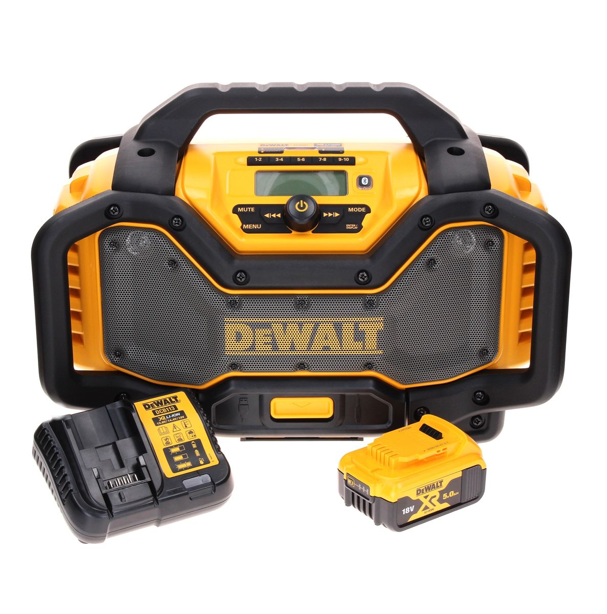 Radio à batterie DeWalt DCR 027 P1 DAB+ 10,8-18,0 V + 1x batterie 5,0 Ah + chargeur