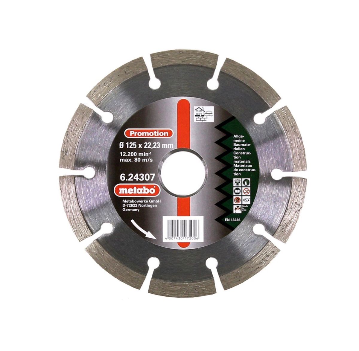 Meuleuse d'angle Metabo W 850-125 850 W 125 mm (603608000) + 26x disques à tronçonner + écrou à serrage rapide