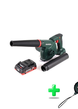 Souffleur à batterie Metabo AG 18 18 V + 1 batterie LiHD 4,0 Ah + mètre ruban Metabo 5 mètres