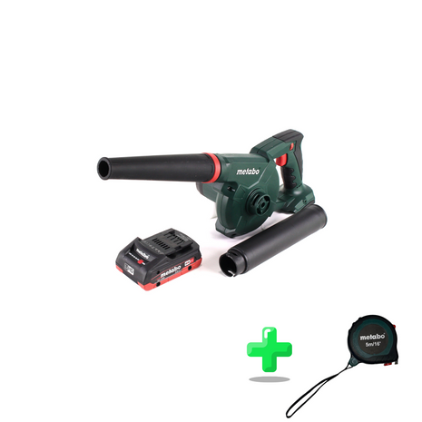 Souffleur à batterie Metabo AG 18 18 V + 1 batterie LiHD 4,0 Ah + mètre ruban Metabo 5 mètres