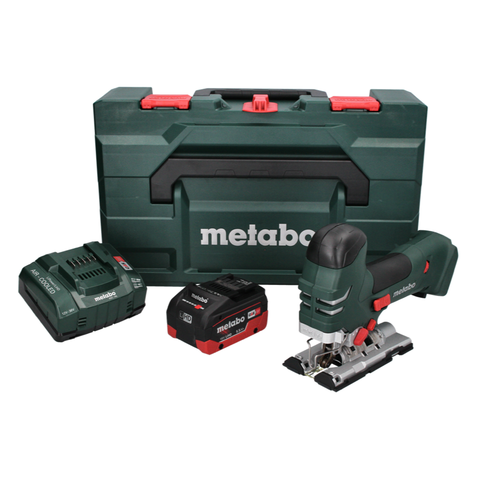 Metabo STA 18 LTX 140 Scie sauteuse sans fil 18 V + 1x Batterie 5,5 Ah + Chargeur + Coffret metaBOX